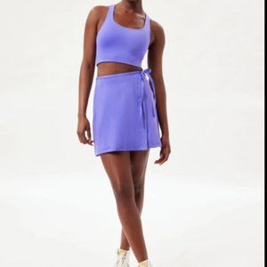 Girlfriend collective wild iris tie skort M